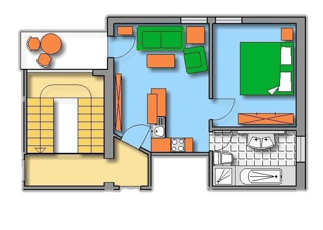 Lageplan Haus 2 Dachgeschoss Ferienwohnung 9